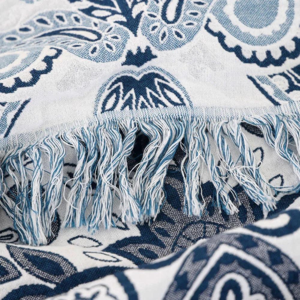 Paisley Dream Cotton Tassel Blanket by Casa & Beyond