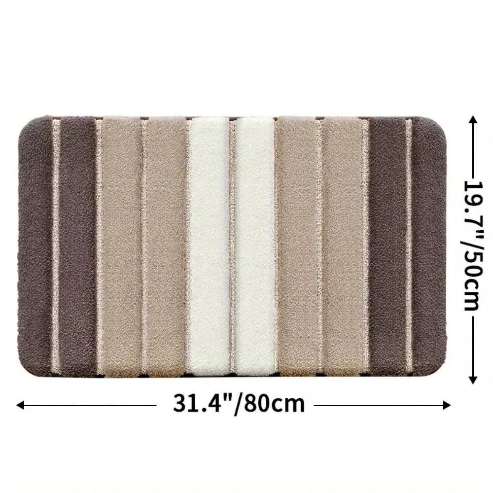 Lumiere Striped Absorbent Bath Mat by Casa & Beyond