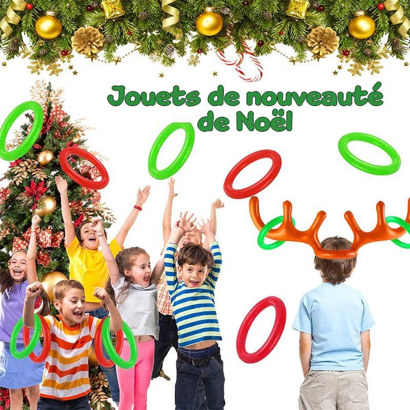 Ring toss game with wooden rings from reindeer Christmas by Bowlift