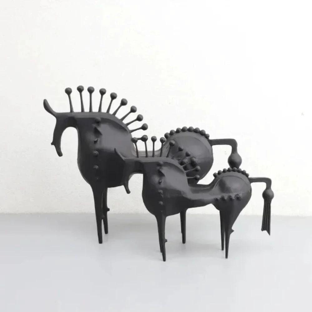 Black Stallion Metal Sculpture by Casa & Beyond