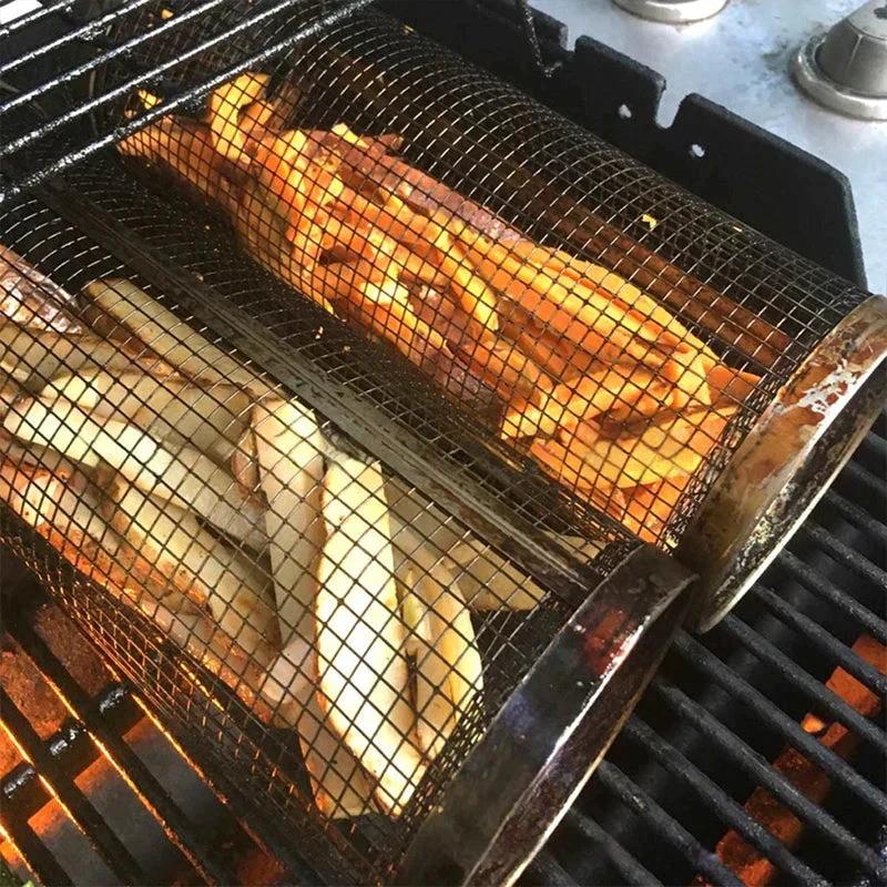 GrillMaster DuoLock Grill Basket made of stainless steel Bowlift by Bowlift