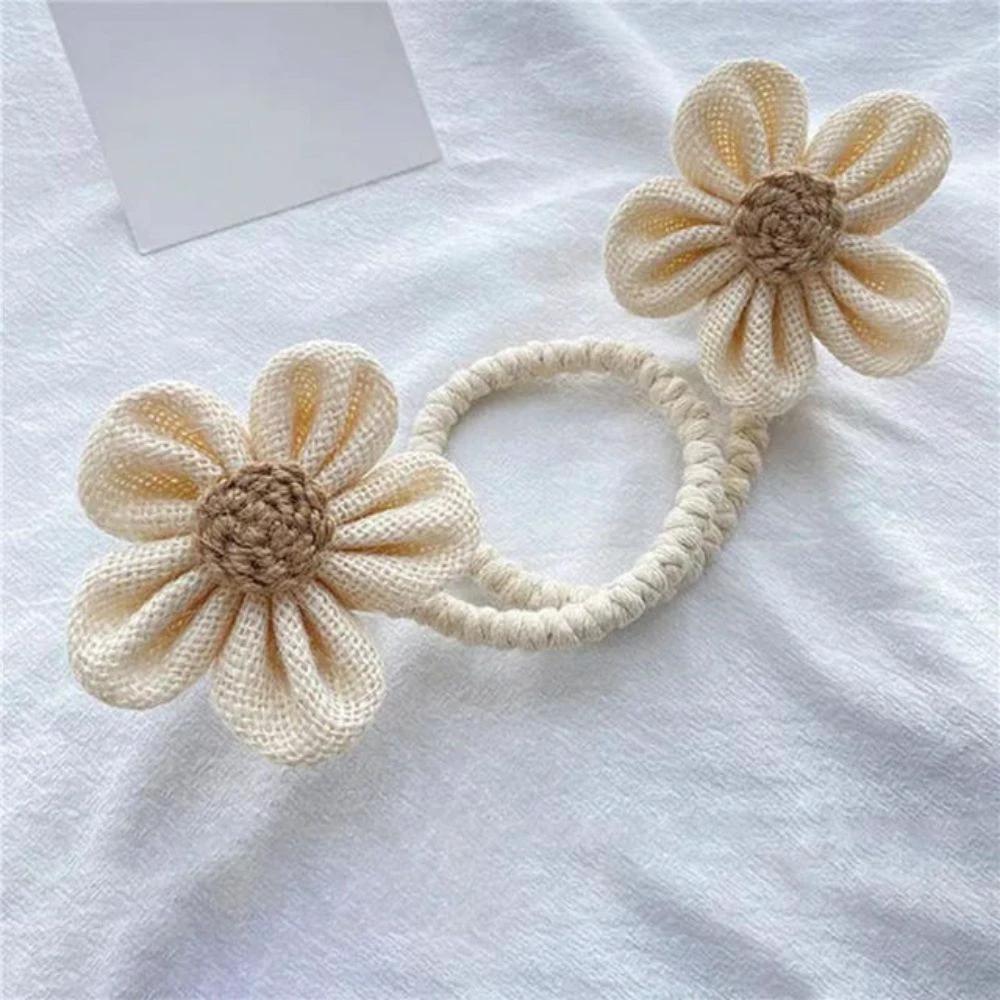 Floral Hemp Curtain Tie Back | 2Pcs Set by Casa & Beyond