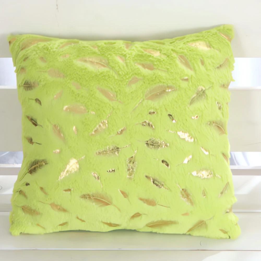 Golden Leaf Velvet Cushion Covers by Casa & Beyond