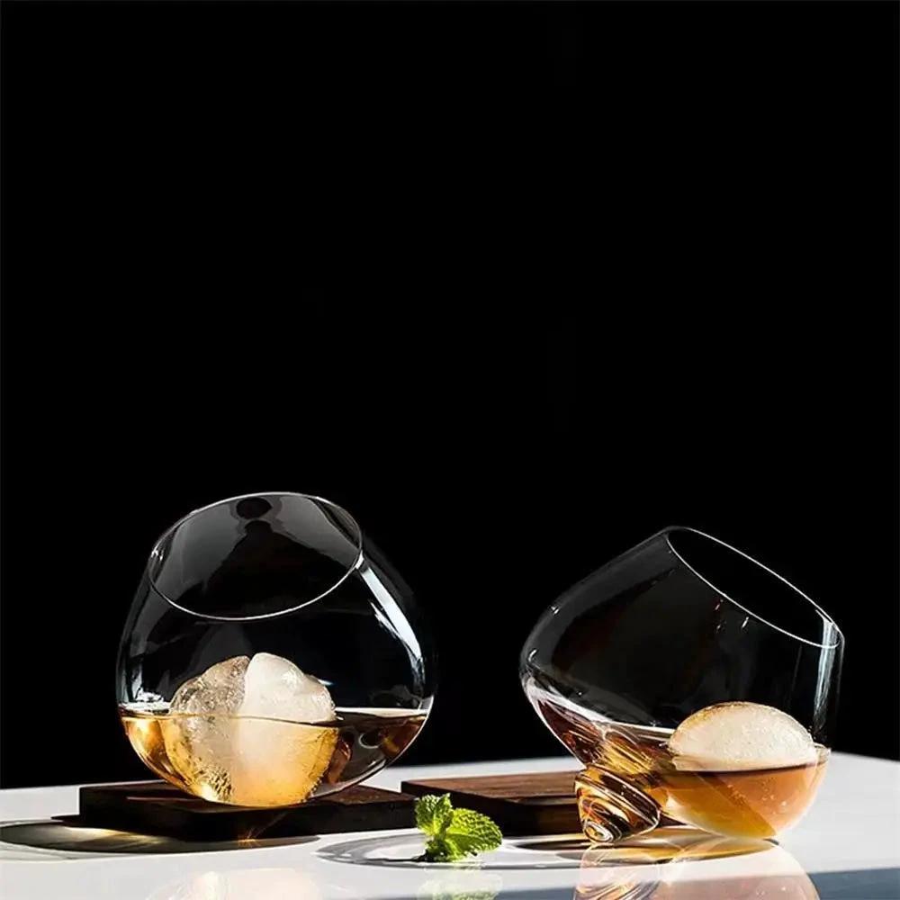Belly Whiskey and Beer Glass - Rotating Tumbler for Cocktails, Wine and other Drinks Bowlift by Bowlift