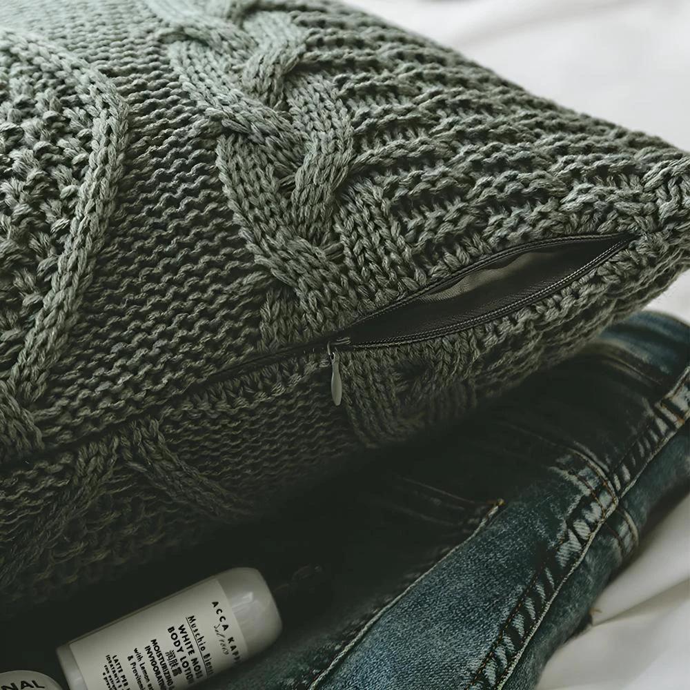 Braided Knitted Cushion Cover by Casa & Beyond