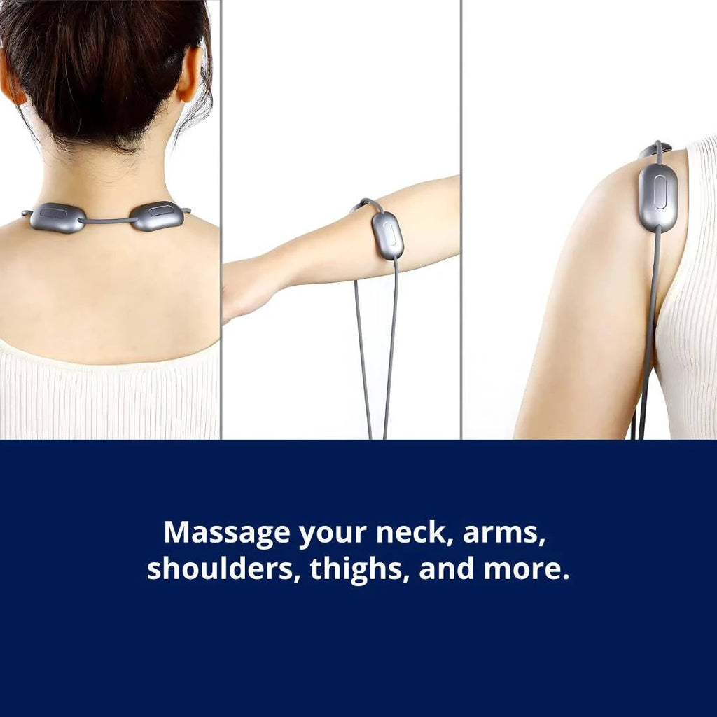 NeckEasePro Portable EMS Cervical Spine Massager | Pain Relief for Neck and Shoulder Tension - Muscle Relaxation Bowlift by Bowlift