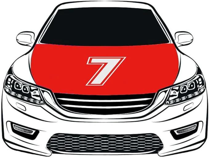 Number Car Hood Cover Flag ,Engine Flag ,3.3X5ft/6X7FT, 100% Polyester Elastic Fabrics Can be Washed Suitable for large SUV and Pickup Trucks by flagsshop