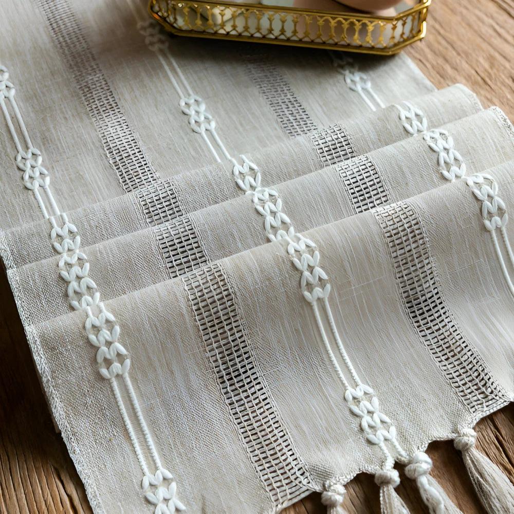 Tassel Whisper Table Runner by Casa & Beyond