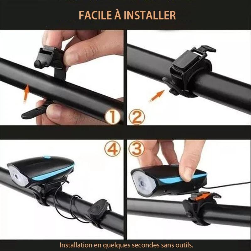 USB-rechargeable mountain bike headlight by Bowlift