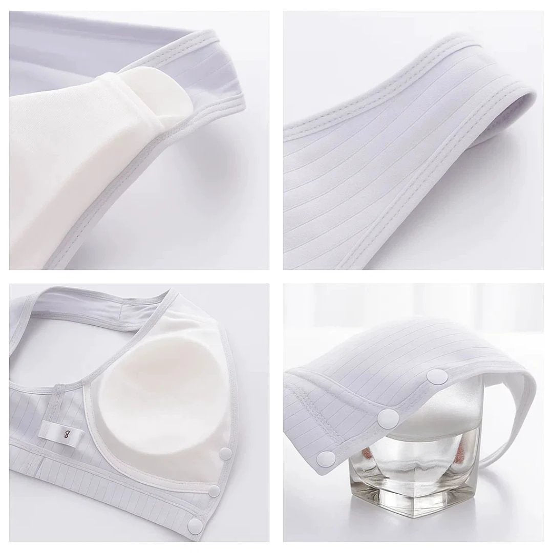 Wire-free Comfort – Breathable Cotton – Easy One-Hand Access – All-Day Support for Breastfeeding Mothers Bowlift by Bowlift