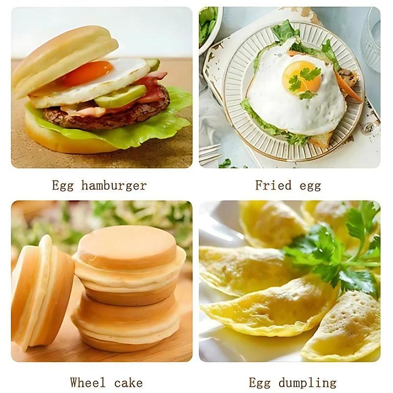 Four-hole egg pan, breakfast omelette household frying pan non-stick pan by BowLift