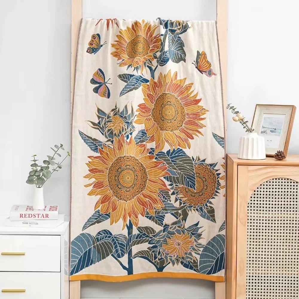 Savanna Bloom Cotton Bath Towel by Casa & Beyond