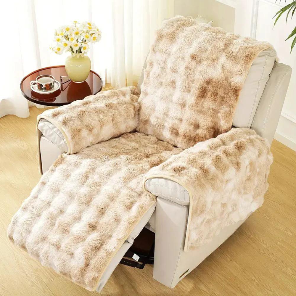 Velvet Plush Recliner Sofa Cover by Casa & Beyond