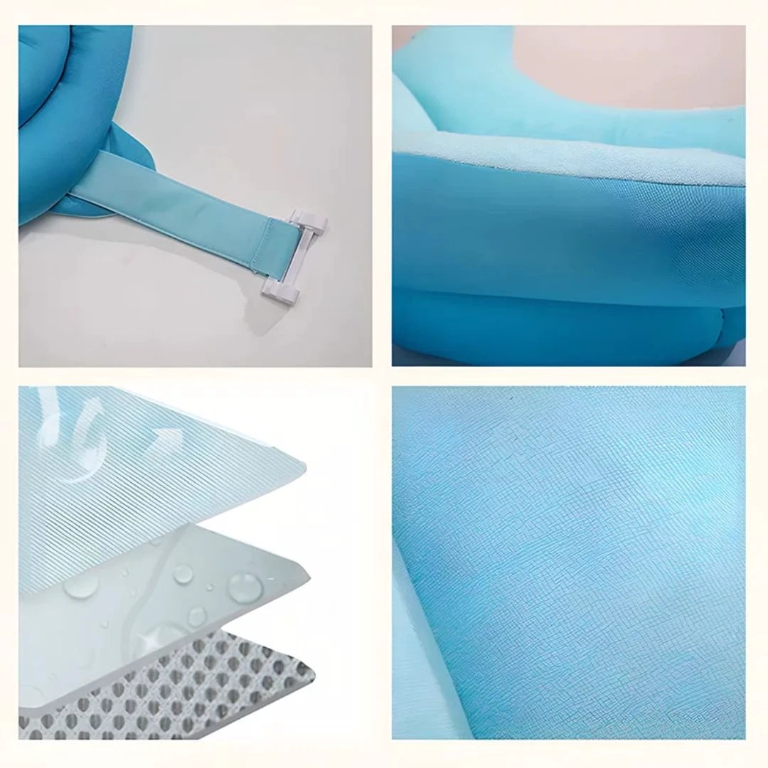 AquaNest | Baby Bath Support – Non-Slip Cushion – Quick-Drying Fabric – Newborn Safety Bowlift by Bowlift