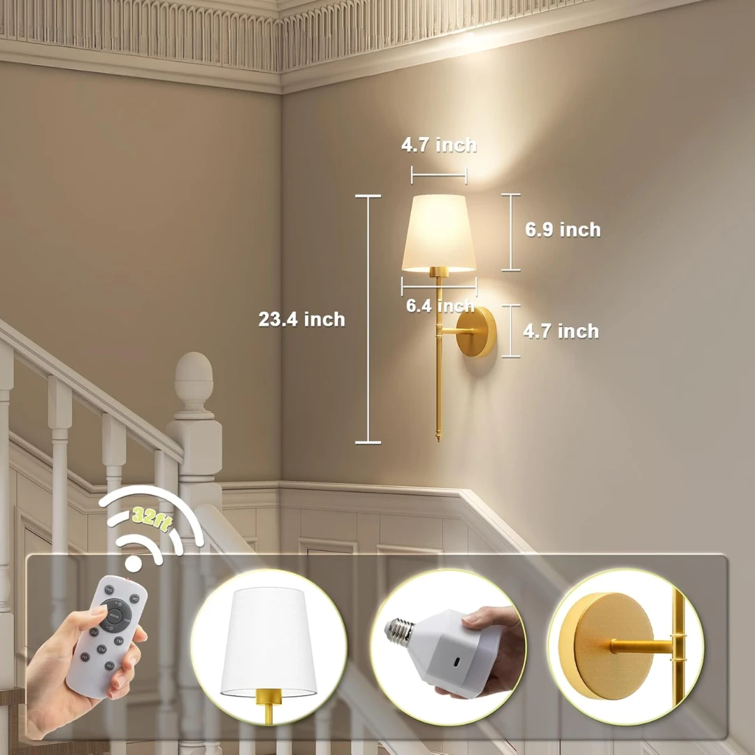 Wireless Wall Sconce Bowlift by Bowlift