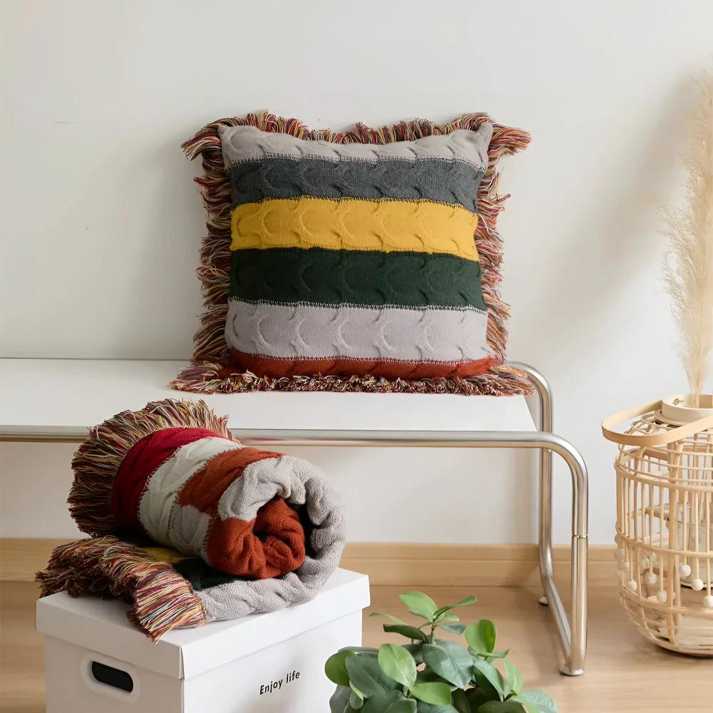 Colorful Radiance Knit Cushion by Casa & Beyond