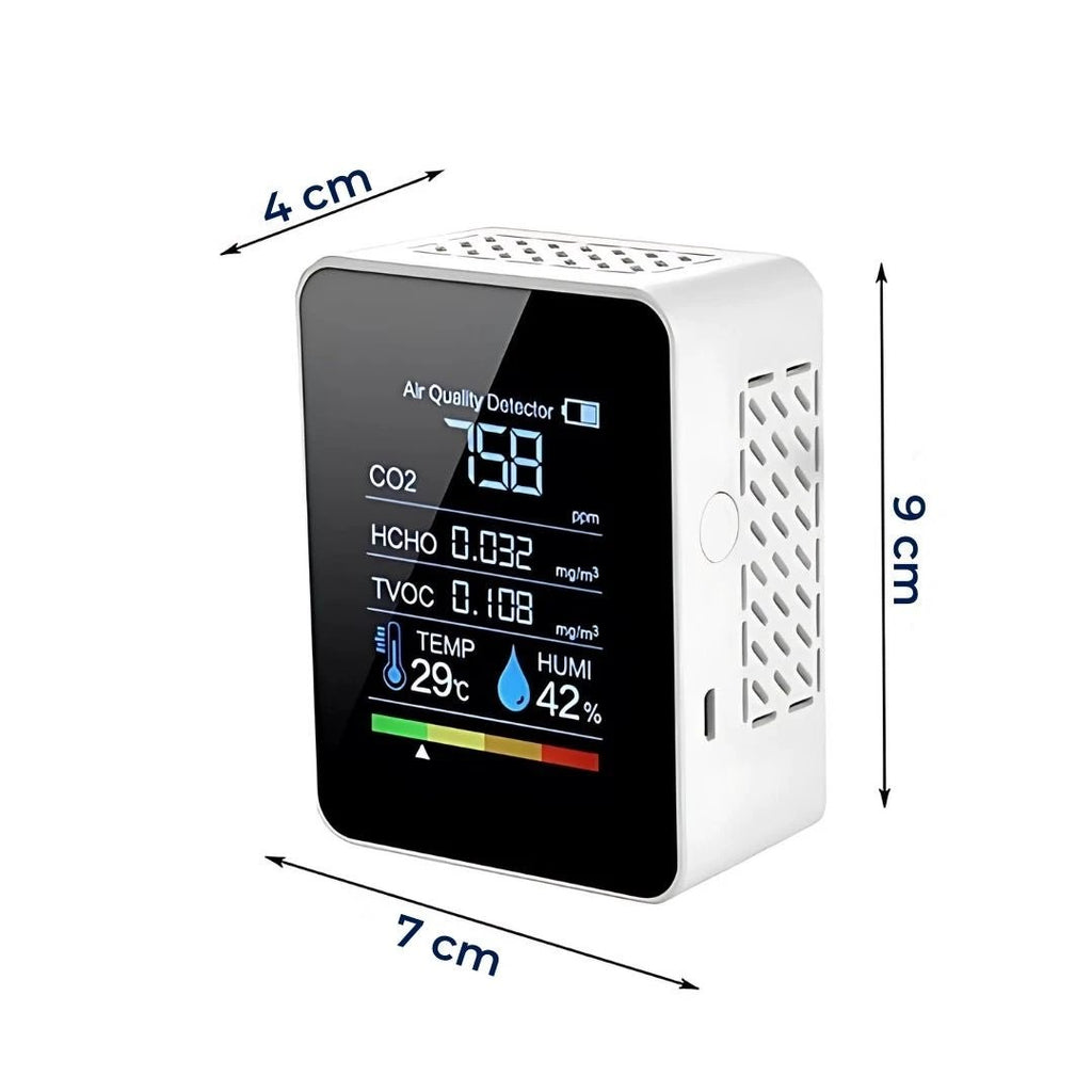 AirSense Pro CO2 Carbon Dioxide Monitor Air Quality Detector | Real-Time Alerts - Air Quality Monitor - for Clean Air Bowlift by Bowlift
