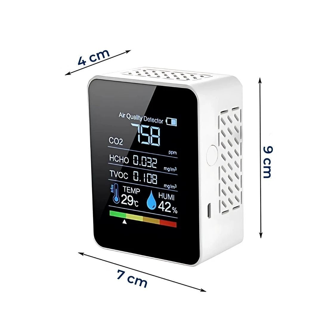 AirSense Pro CO2 Carbon Dioxide Monitor Air Quality Detector | Real-Time Alerts - Air Quality Monitor - for Clean Air Bowlift by Bowlift