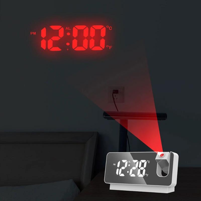 Intelligent digital projection clock by Bowlift