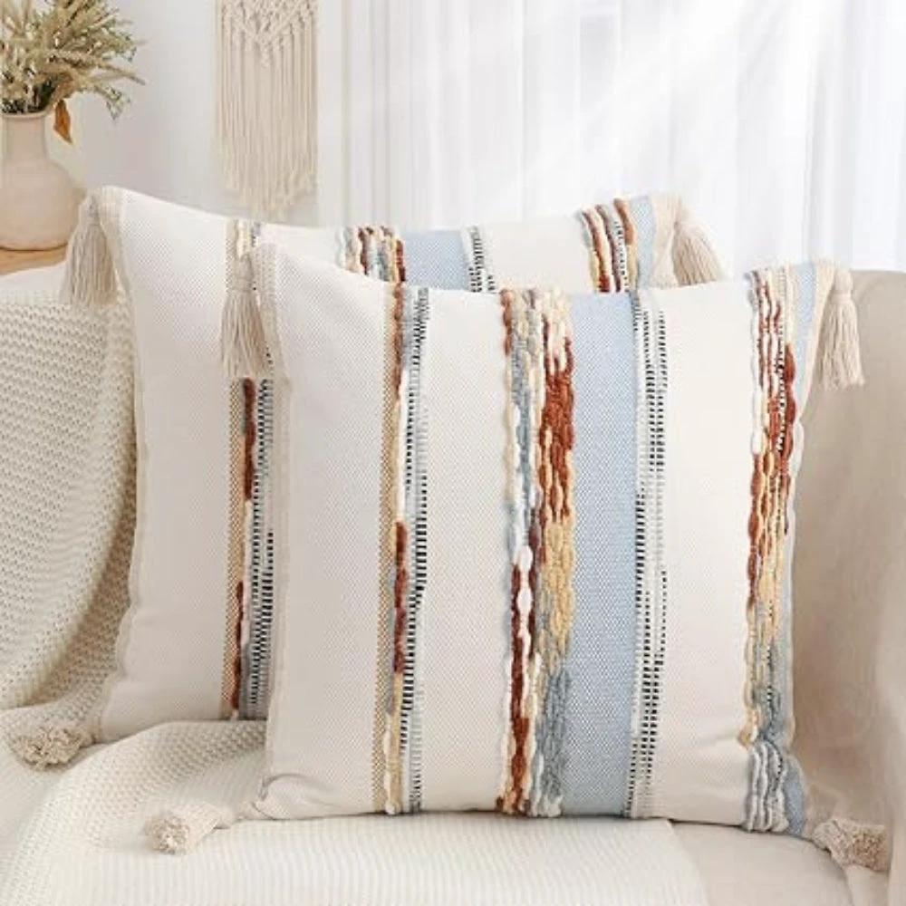 Double-Sided Boho Stripe Cushion Covers by Casa & Beyond