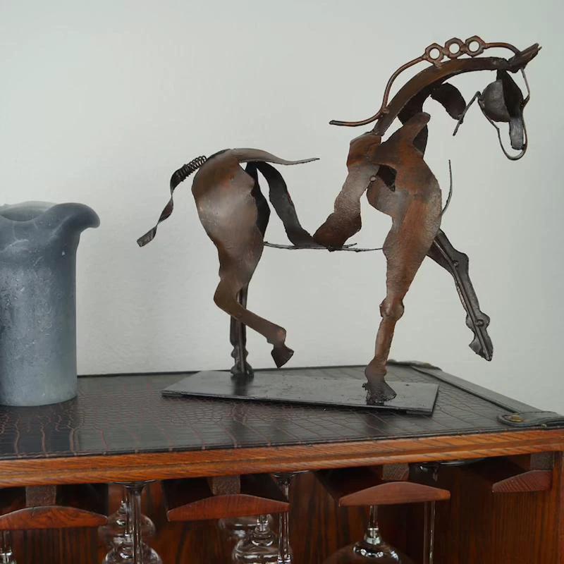 Hollow Metal Horse Ornament by Bowlift