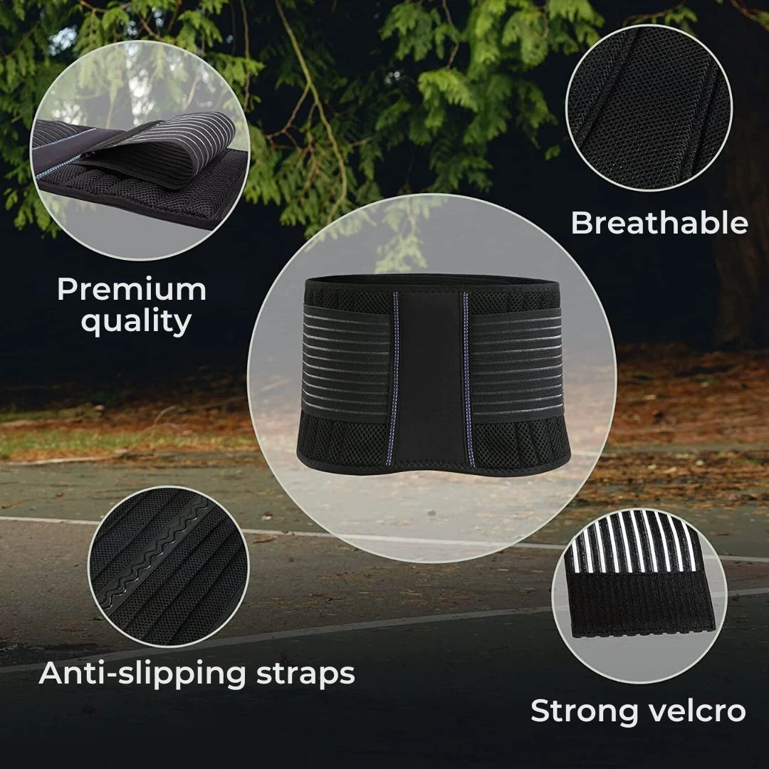 BackGuard Premium Back Pain Support Belt | Targeted Compression Relief - for Lower Back Strain - Herniated Discs and Posture Improvement Bowlift by Bowlift