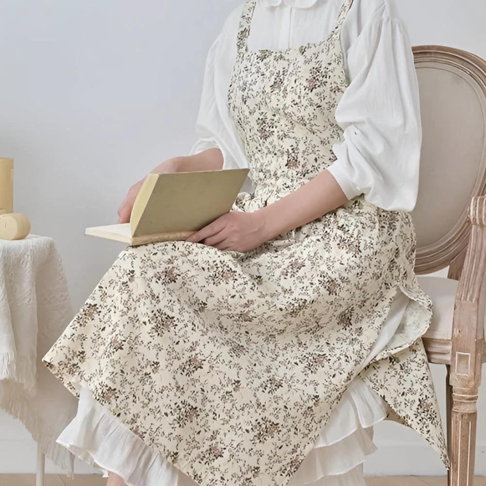 Classic Cotton Floral Apron by Casa & Beyond
