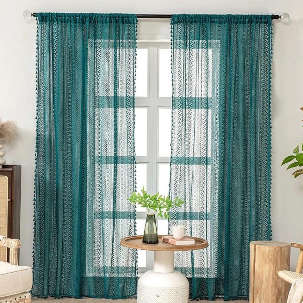 Lumine Crochet Tassel Curtain by Casa & Beyond