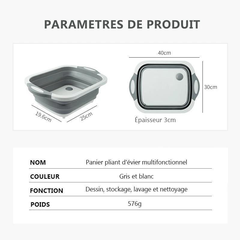 Ciaovie collapsible cutting board with dish container by Bowlift