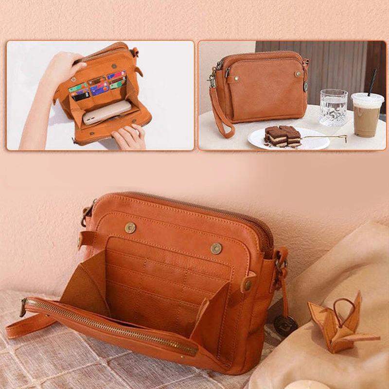 Three-Layer-Leather-Crossbody-Shoulder- & Clutch-Bag by BowLift