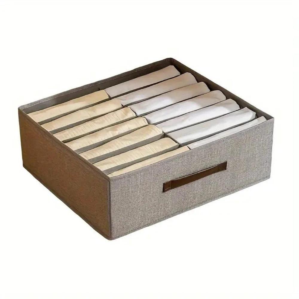 Modern Gray Linen Storage Container by Casa & Beyond