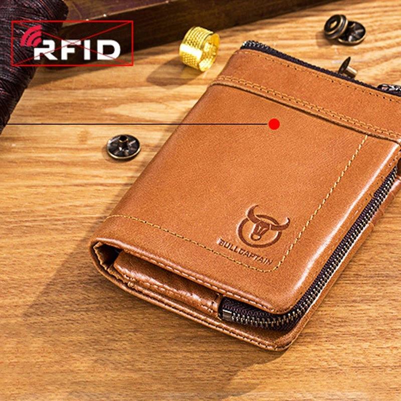 Wallet with multiple compartments Anti-RFID with coin pocket by Bowlift