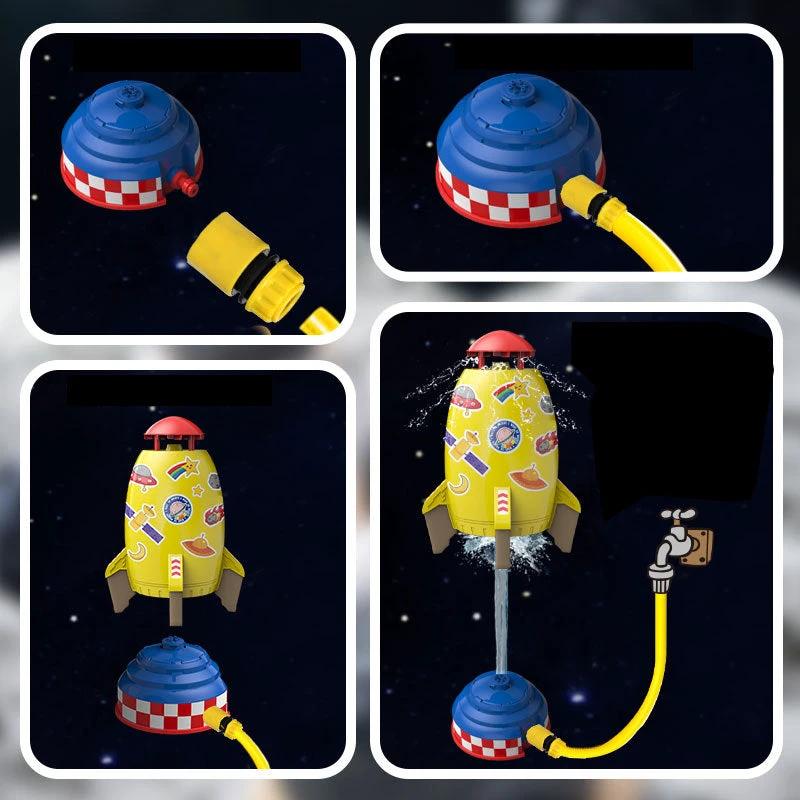 Summer Toy Rocket Sprinkler for Outdoor Use by Bowlift