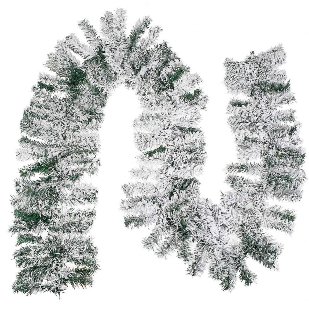 Holiday Frosted Christmas Garland by Casa & Beyond