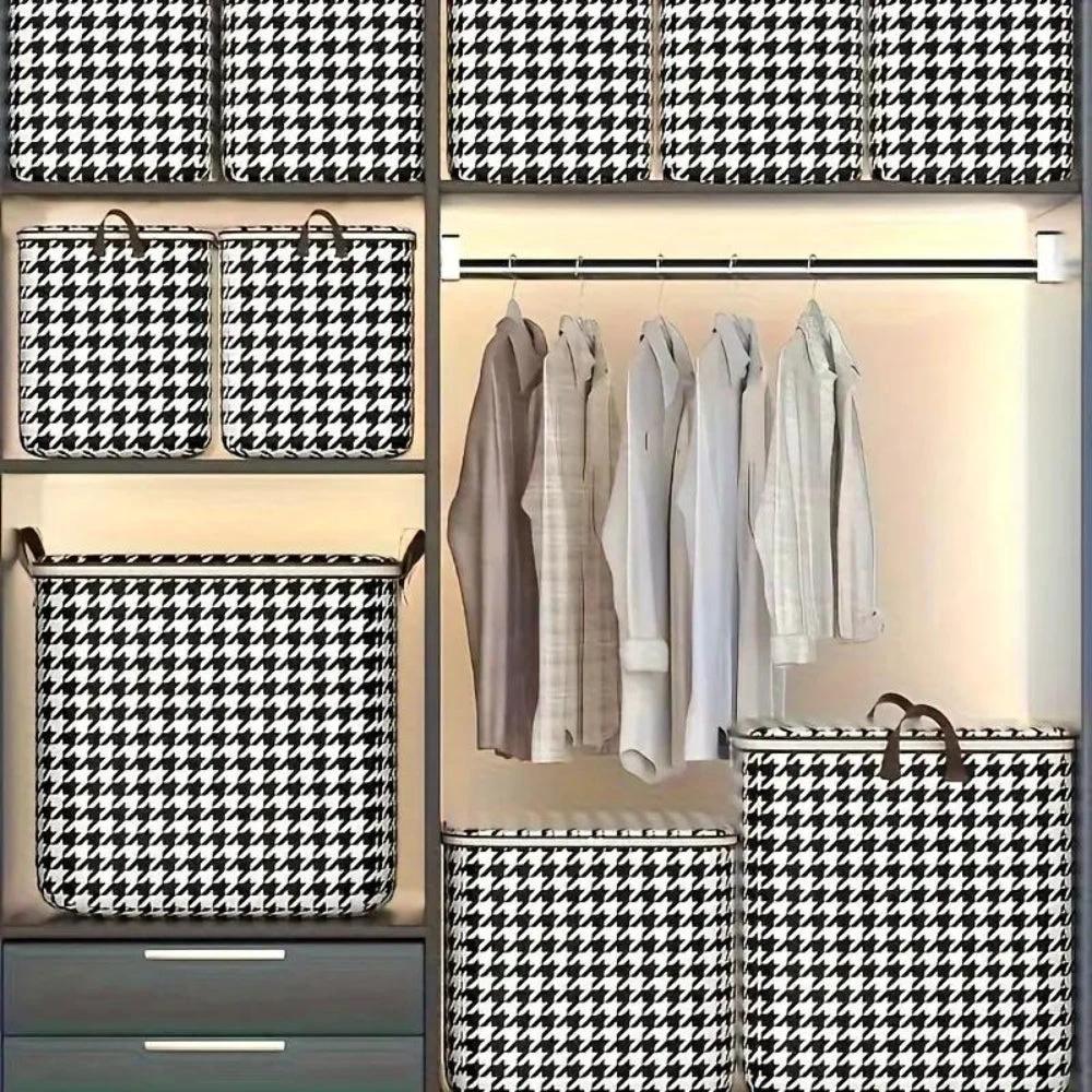 Houndstooth Collapsible Storage Box by Casa & Beyond