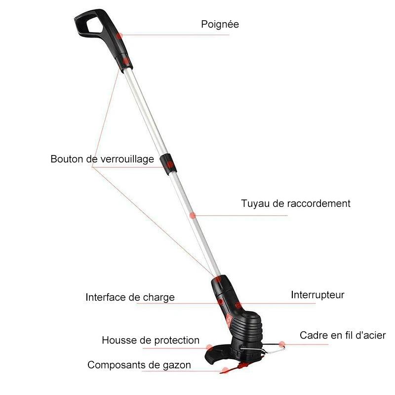 Portable cordless electric lawn mower edge trimmer by Bowlift