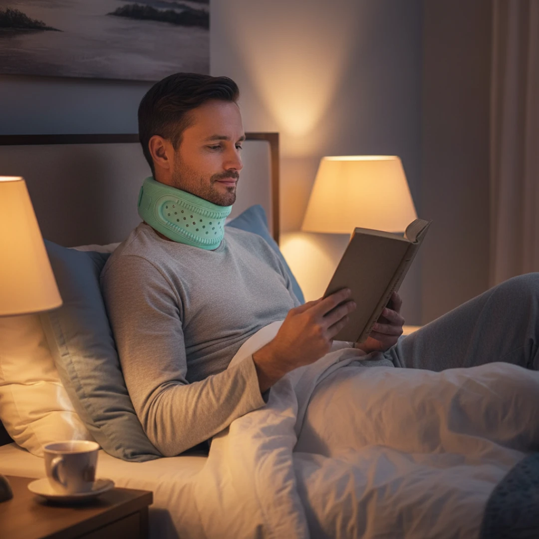 Lightweight Neck Support Brace – Foam Cushioning Breathable Design – Pain Relief for Office & Sleep Bowlift by Bowlift