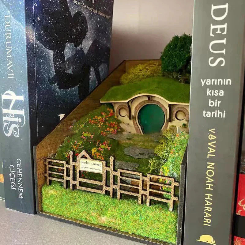 Handcrafted decorative book holders with micro landscape design Bowlift by Bowlift