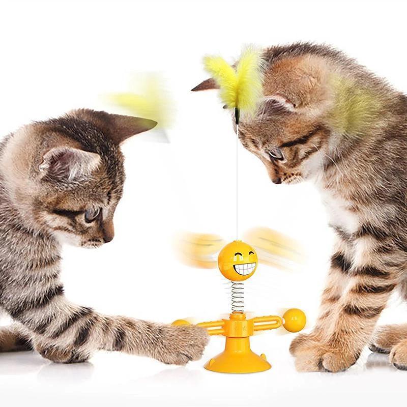 Multifunctional spinning toy for cats by Bowlift