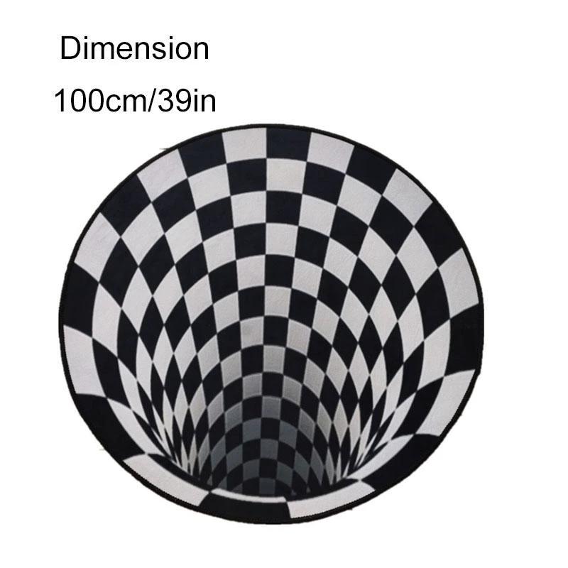 Rug with optical illusion by Bowlift