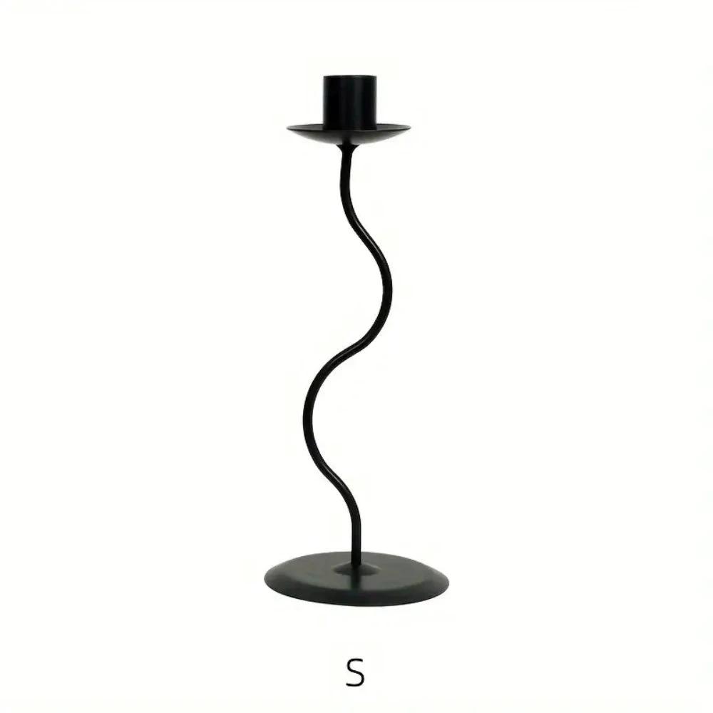 Sculpted Wavy Iron Candle Holder by Casa & Beyond