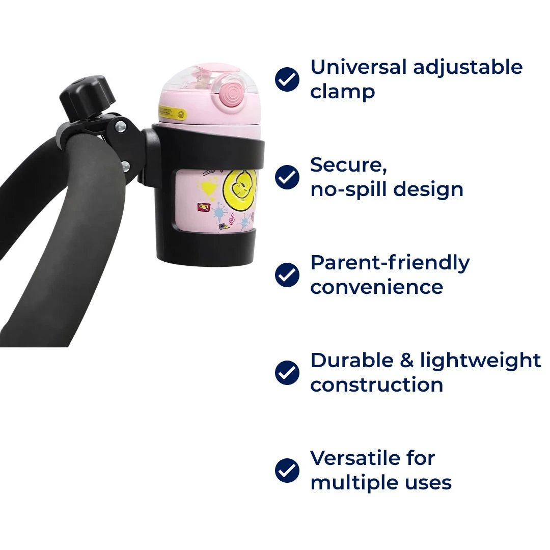 SipSecure | Universal Stroller Cup Holder – Adjustable Clamp – Secure Fit – Ideal for Parents on the Go Bowlift by Bowlift