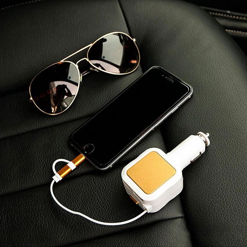 Ciaovie Car Charger Multi with Retractable Charging Cable by Bowlift