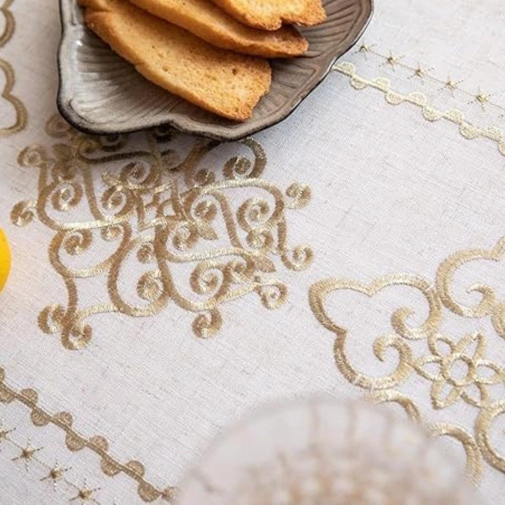 Sorella Luxe Embroidered Tablecloth by Casa & Beyond
