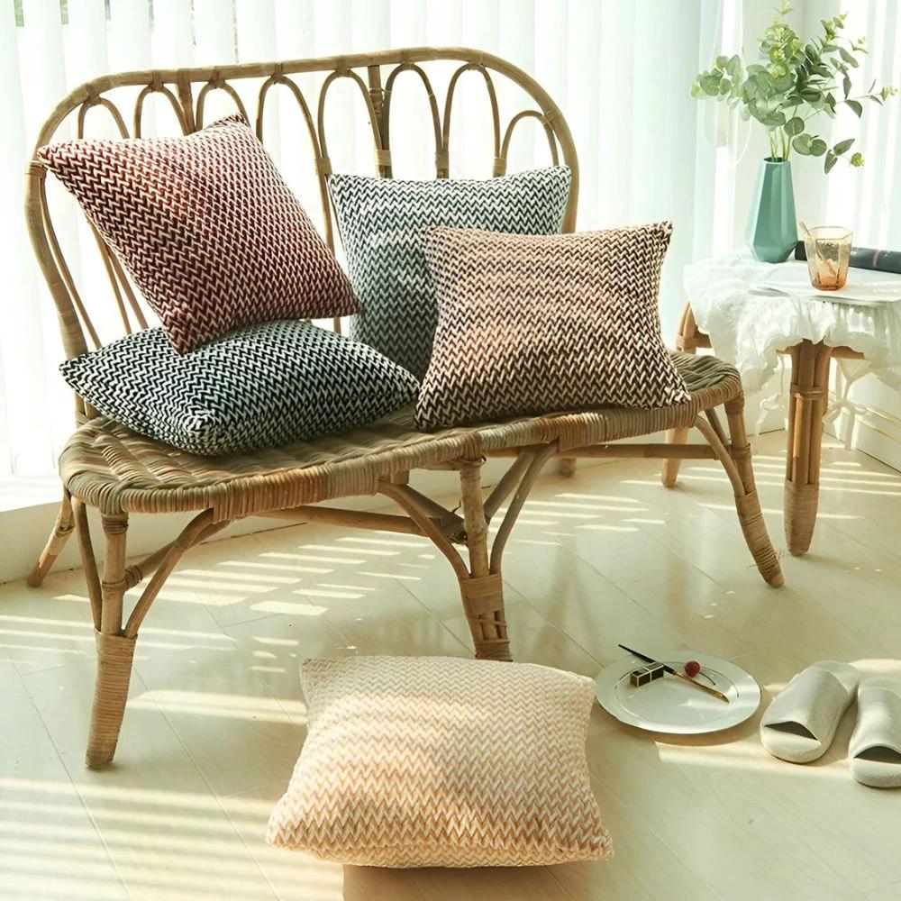 Lush Chevron Cushion Covers by Casa & Beyond