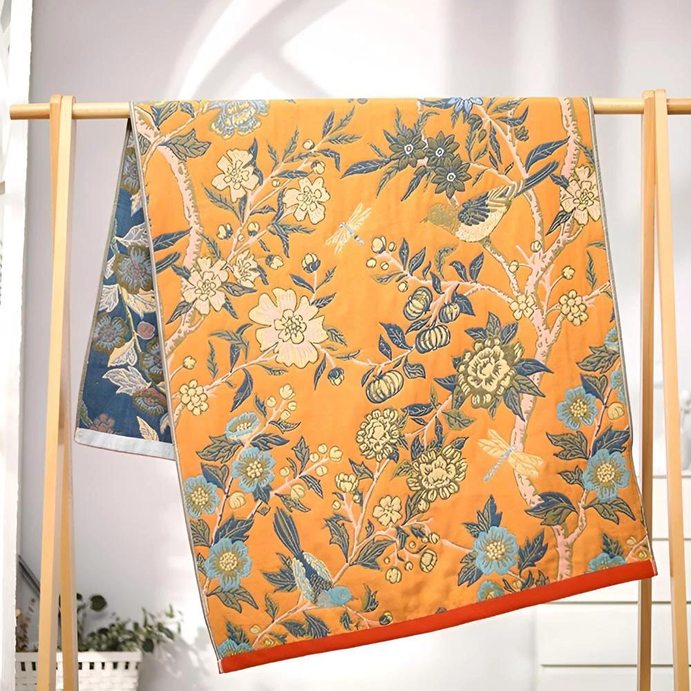 Hibiscus Reversible Bath Towel by Casa & Beyond