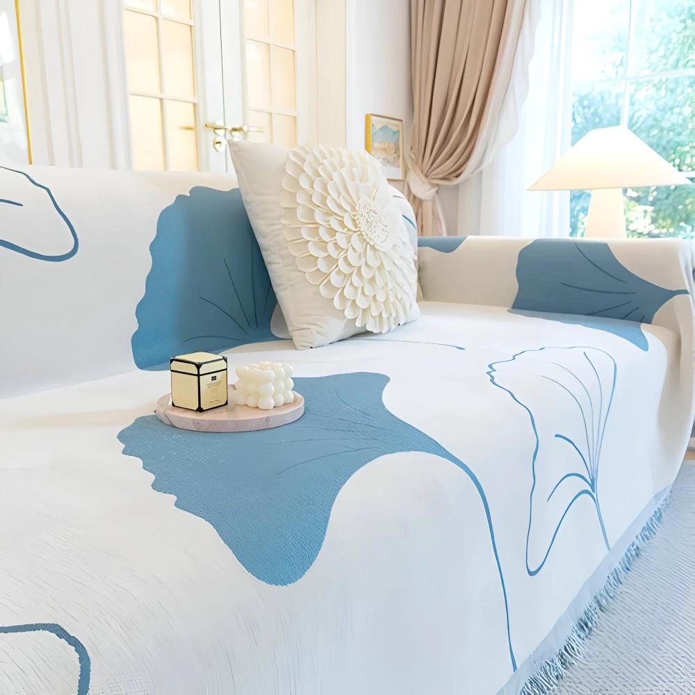 Pastoral Style Ginkgo Leaf Sofa Cover by Casa & Beyond