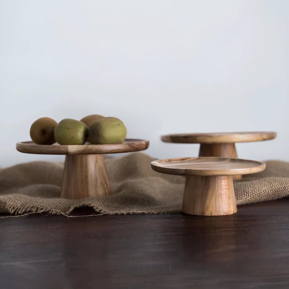 High Stand Wooden Cake Plate by Casa & Beyond