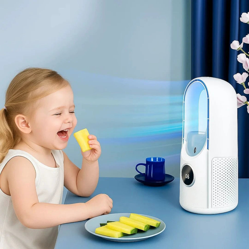 CoolMist | Portable Air Cooler Humidifier – Adjustable Quiet Mist – USB-Powered Compact – Personal Desk & Bedside Comfort for All-Day Freshness Bowlift by Bowlift