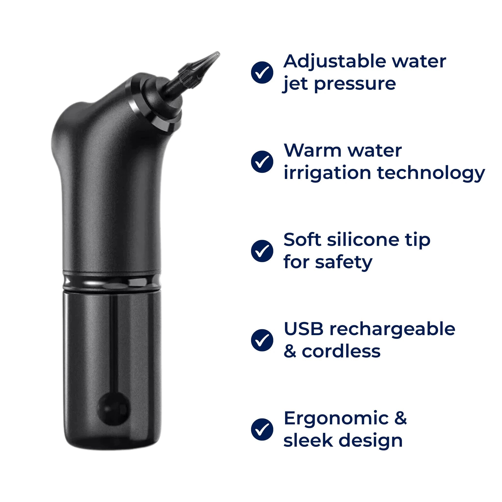 AquaCleanse | Electric Ear Wax Remover – Adjustable Water Jet – Silicone Tip – Warm Irrigation for Families Bowlift by Bowlift
